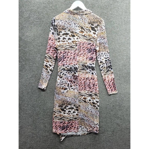Atelier Dress Women's Large Animal Print Mock Wrap NWT (MSRP $138) - Picture 4 of 12